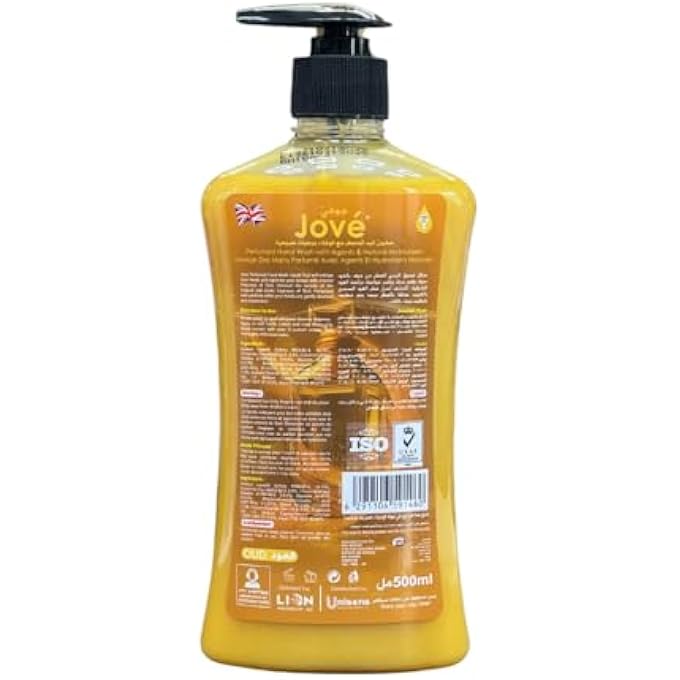 Jove HAND WASH OUD 500ML | LUXURIOUS & MOISTURIZING HAND CLEANSER | INFUSED WITH RICH OUD FRAGRANCE | SOFT & HYDRATED HANDS | PH BALANCED & PARABEN-FREE | LONG-LASTING ORIENTAL SCENT - Image 2
